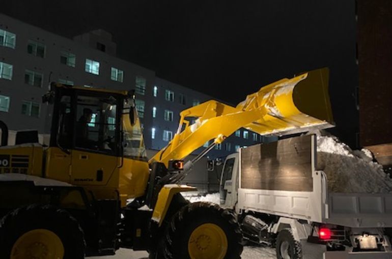 除雪出動致しました。