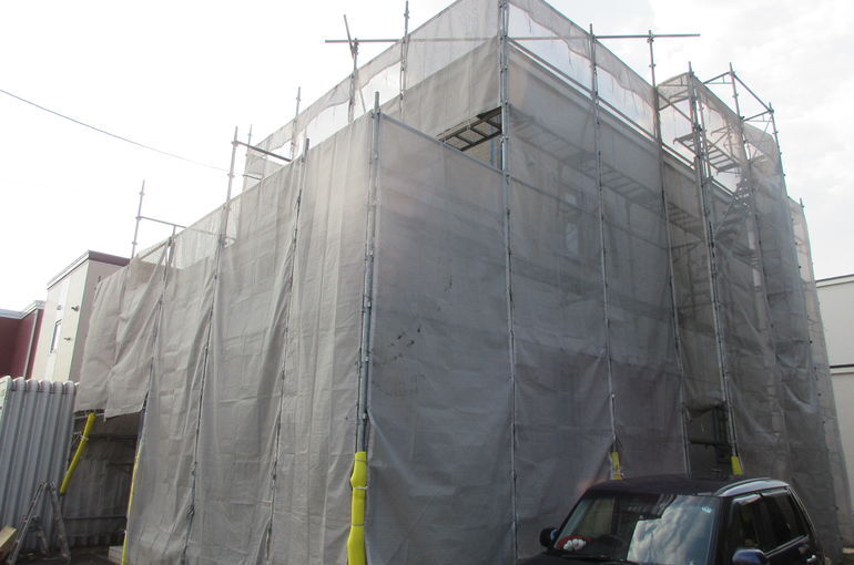 石丸様邸外壁・屋根塗装工事（仮設工事）