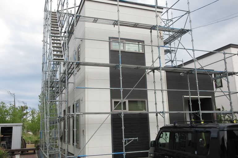 Ｉ様邸外壁サイディング工事及び屋根・破風塗装（仮設足場）